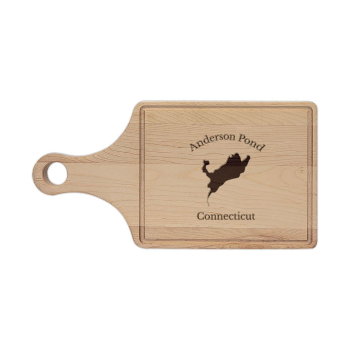 Connecticut  Anderson  Pond  Engraved  Cutting  Board  front  position  view  from  front  maple.webp