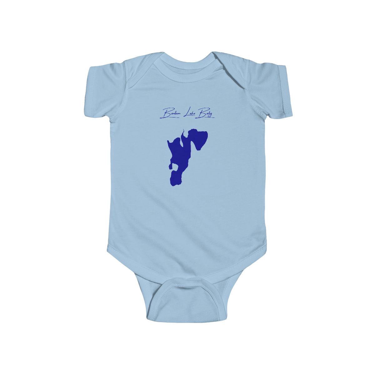 Connecticut  Bantam  Lake  Onesie  front  position  view  from  front  light  blue.webp