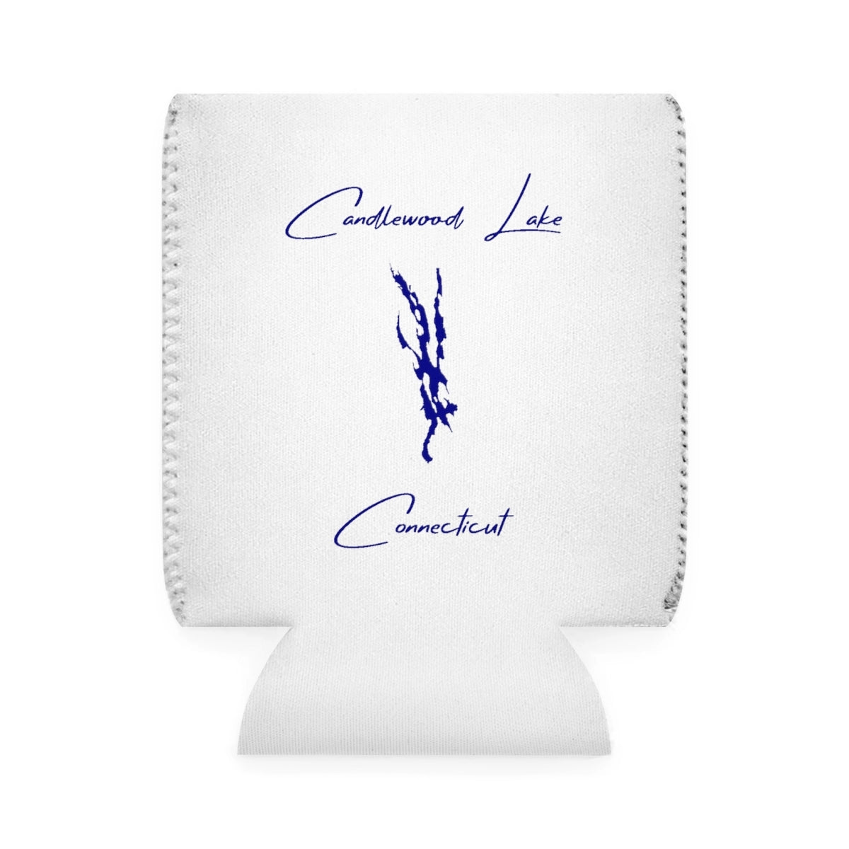 Connecticut  Candlewood  Lake  Can  Koozie  front  position  view  from  front-1  white.webp