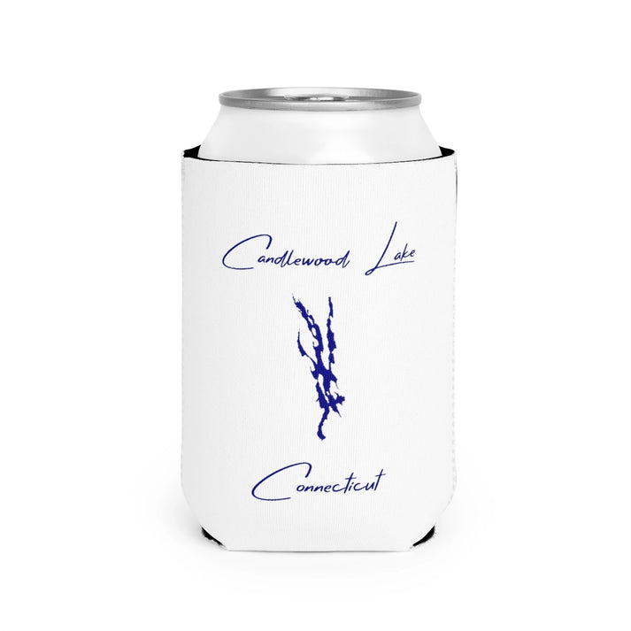 Connecticut  Candlewood  Lake  Can  Koozie  front  position  view  from  front-2  white.webp