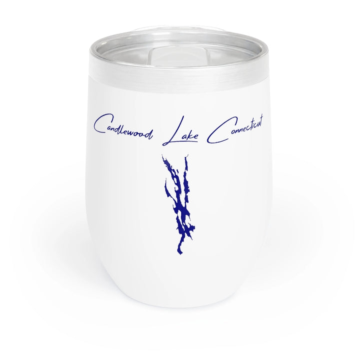 Connecticut  Candlewood  Lake  Wine  Tumbler  front  position  view  from  front  white.webp