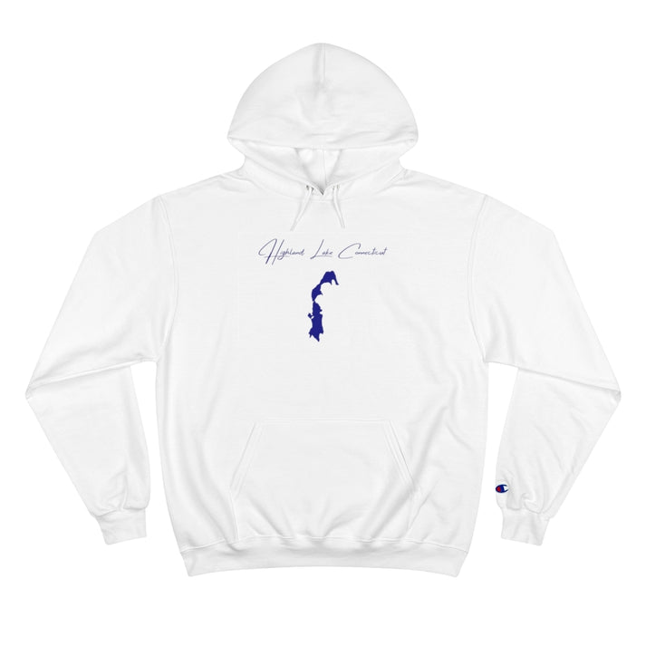 Connecticut  Highland  Lake  Hoodie  front  position  view  from  front  white.webp