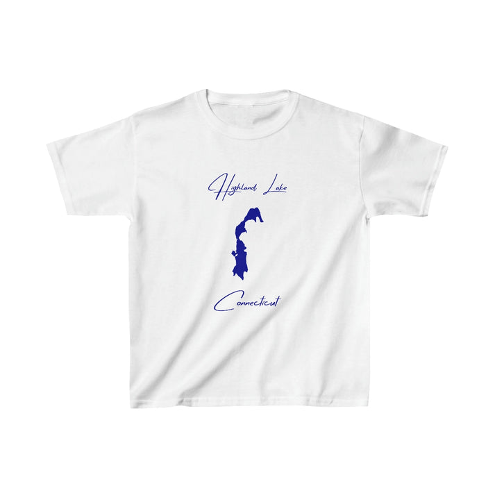 Connecticut  Highland  Lake  Youth  T-shirt  front  position  view  from  front  white.webp