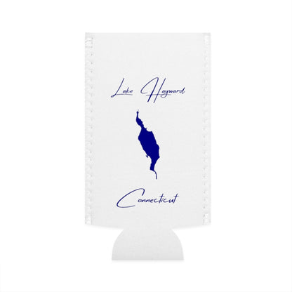 Connecticut  Lake  Hayward  Slim  Can  Koozie  front  position  view  from  flat-front  white.webp