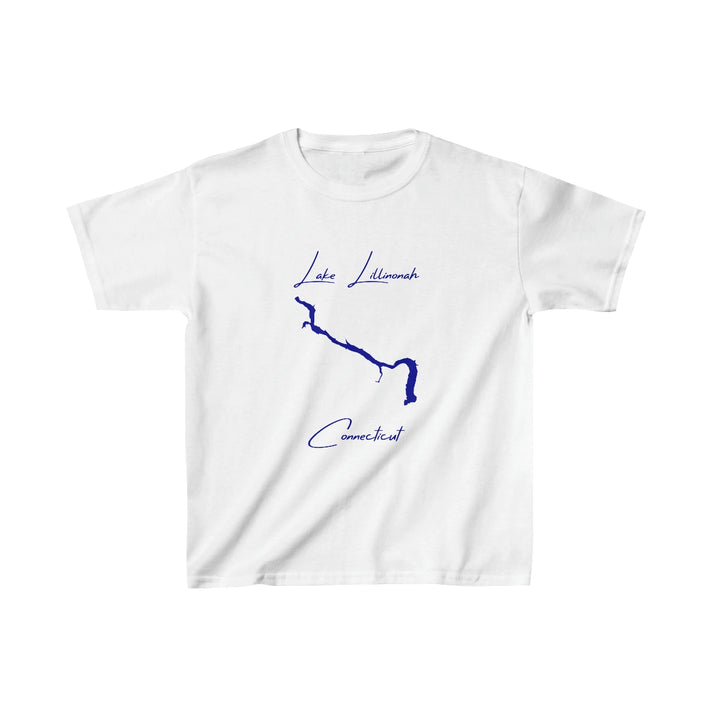 Connecticut  Lake  Lillinonah  Youth  T-shirt  front  position  view  from  front  white.webp
