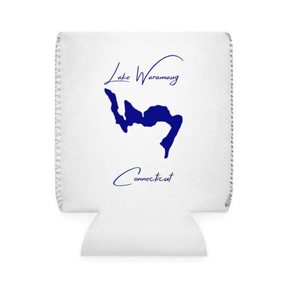 Connecticut  Lake  Waramaug  Can  Koozie  front  position  view  from  front-1  white.webp