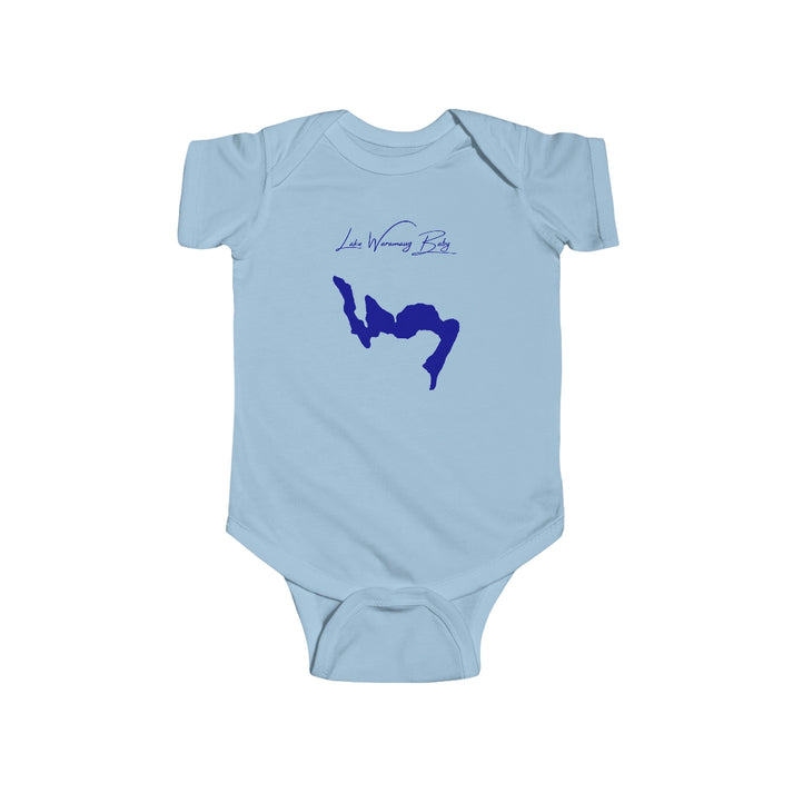 Connecticut  Lake  Waramaug  Onesie  front  position  view  from  front  light  blue.webp