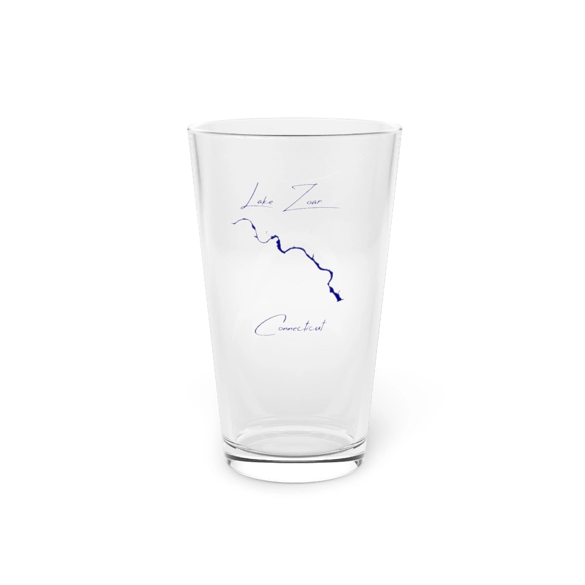 Connecticut  Lake  Zoar  16oz  Pint  Glass  front  position  view  from  front  16oz.webp