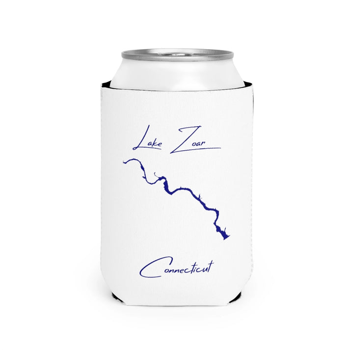 Connecticut  Lake  Zoar  Can  Koozie  front  position  view  from  front-2  white.webp