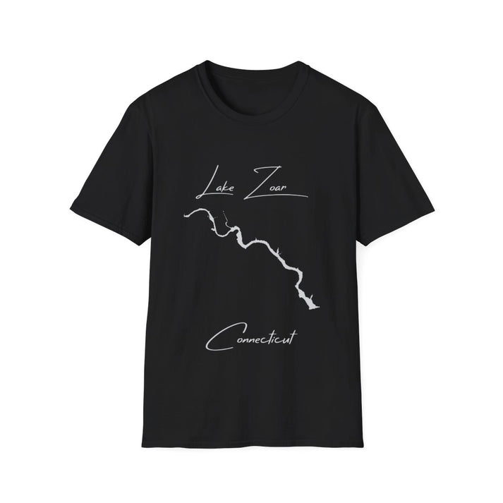 Connecticut  Lake  Zoar  T-shirt  front  position  view  from  front  black.webp