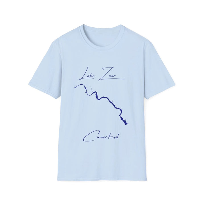 Connecticut  Lake  Zoar  T-shirt  front  position  view  from  front  light  blue.webp