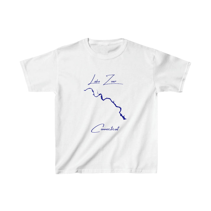 Connecticut  Lake  Zoar  Youth  T-shirt  front  position  view  from  front  white.webp