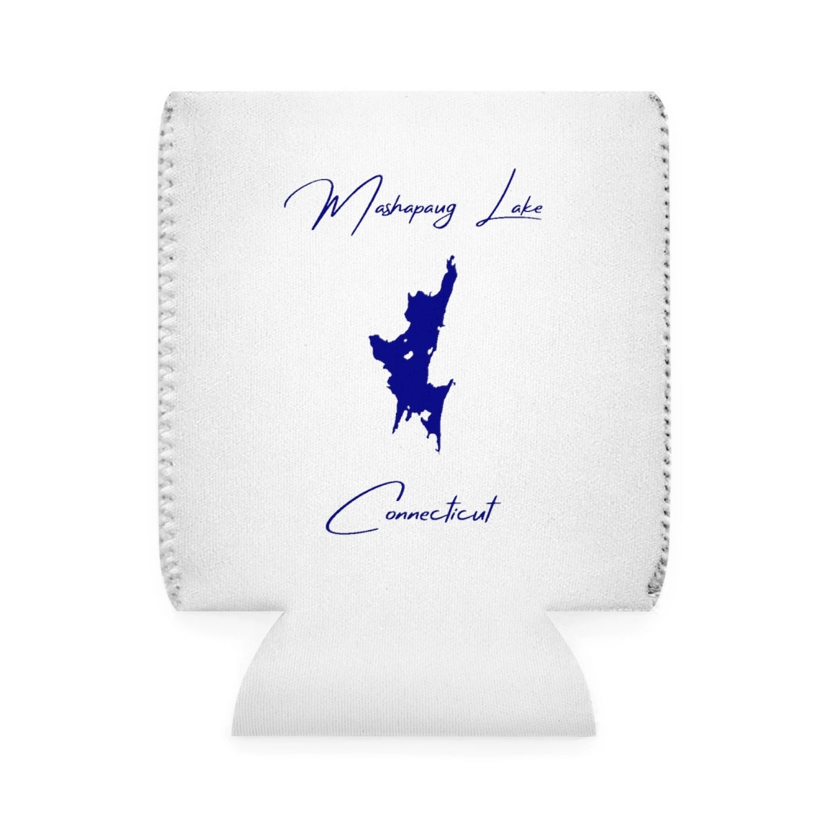 Connecticut  Mashapaug  Lake  Can  Koozie  front  position  view  from  front-1  white.webp