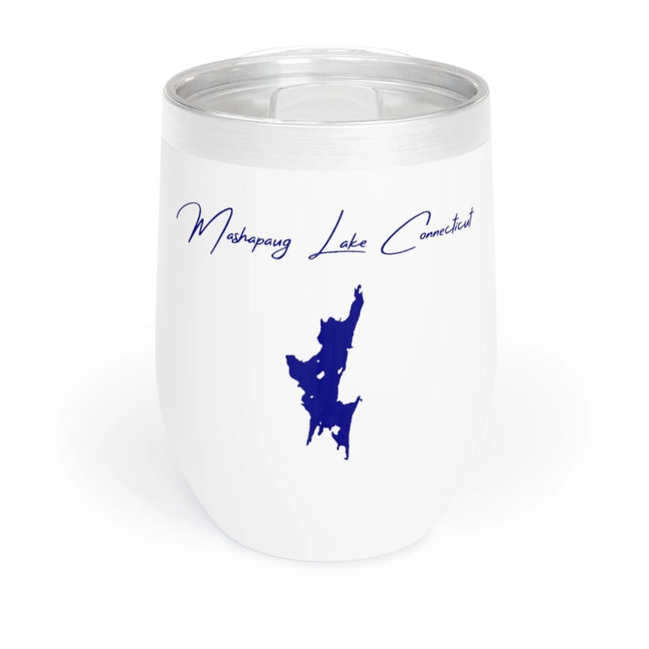 Connecticut  Mashapaug  Lake  Wine  Tumbler  front  position  view  from  front  white.webp