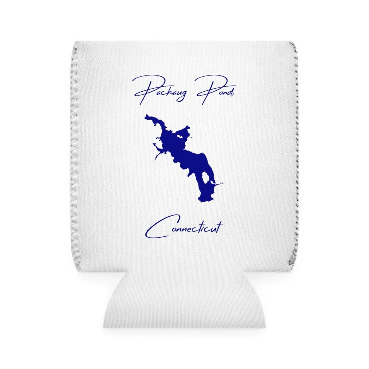 Connecticut  Pachaug  Pond  Can  Koozie  front  position  view  from  front-1  white.webp