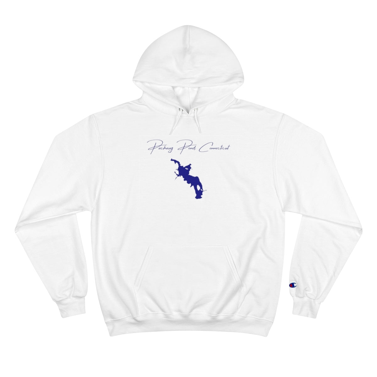Connecticut  Pachaug  Pond  Hoodie  front  position  view  from  front  white.webp