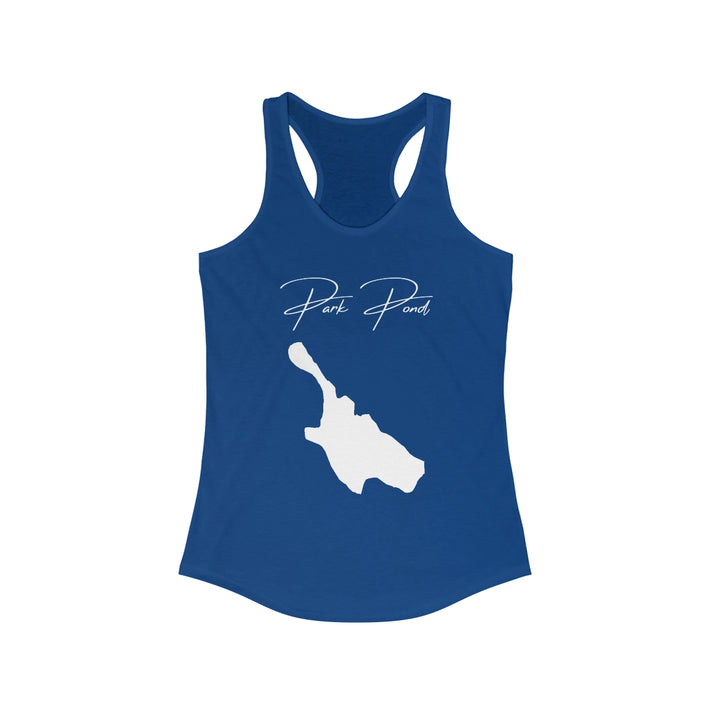 Connecticut  Park  Pond  Racerback-Tank  front  position  view  from  front  solid  royal.webp