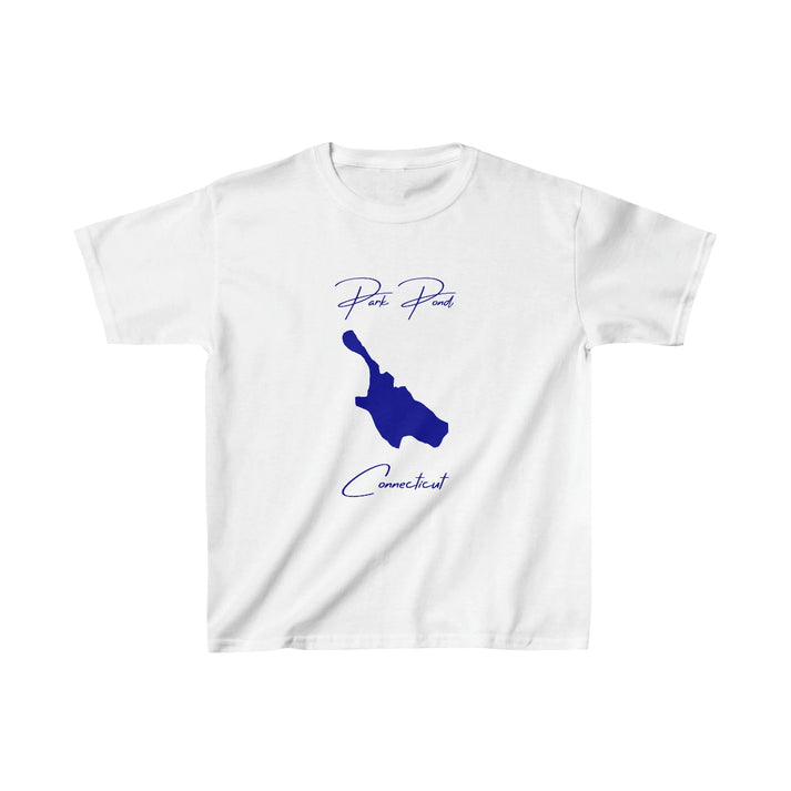 Connecticut  Park  Pond  Youth  T-shirt  front  position  view  from  front  white.webp