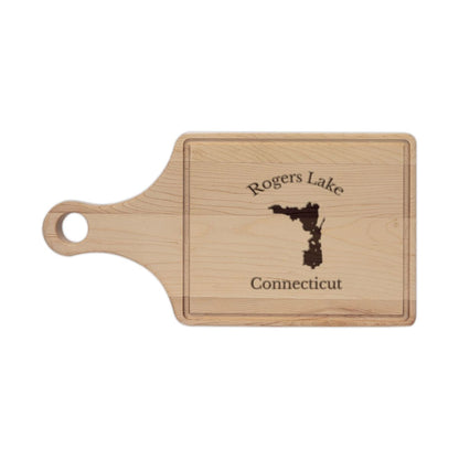 Connecticut  Rogers  Lake  Engraved  Cutting  Board  front  position  view  from  front  maple.webp
