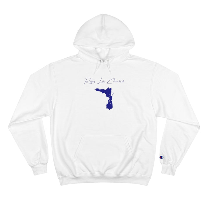 Connecticut  Rogers  Lake  Hoodie  front  position  view  from  front  white.webp