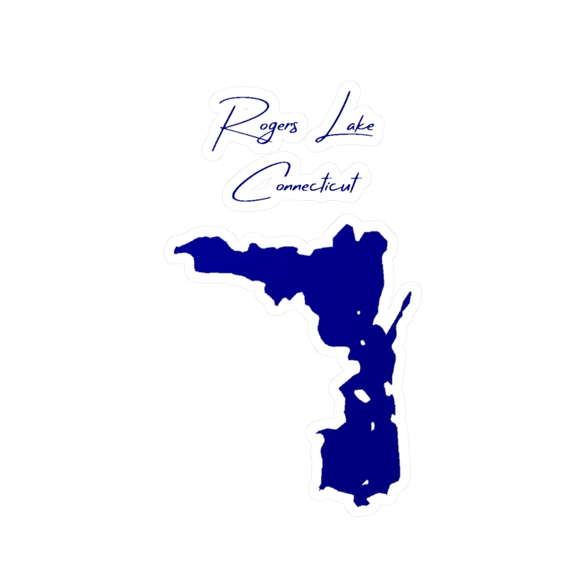 Connecticut  Rogers  Lake  Vinyl  Decal  other  position  view  from  front  4  x  6.webp
