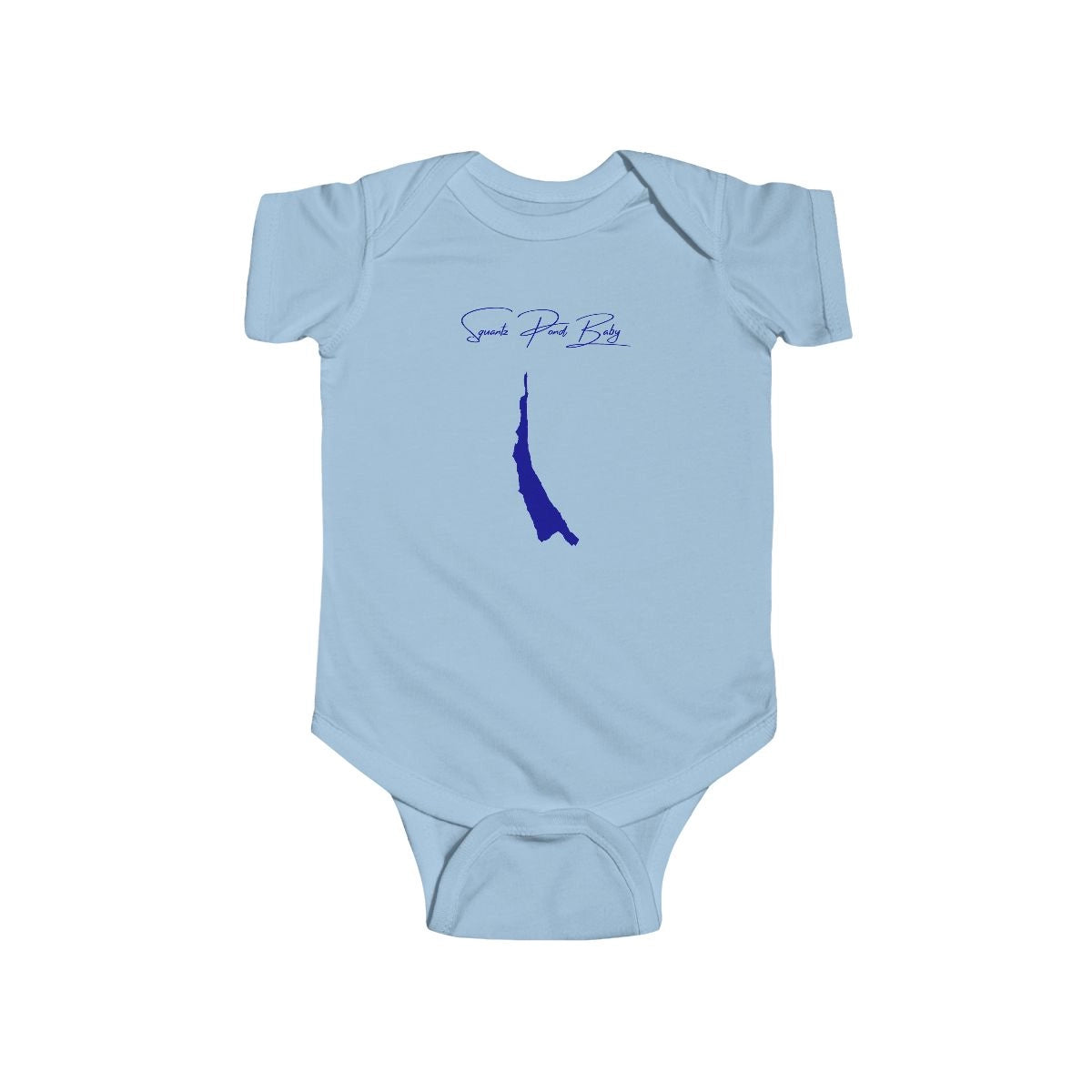 Connecticut  Squantz  Pond  Onesie  front  position  view  from  front  light  blue.webp
