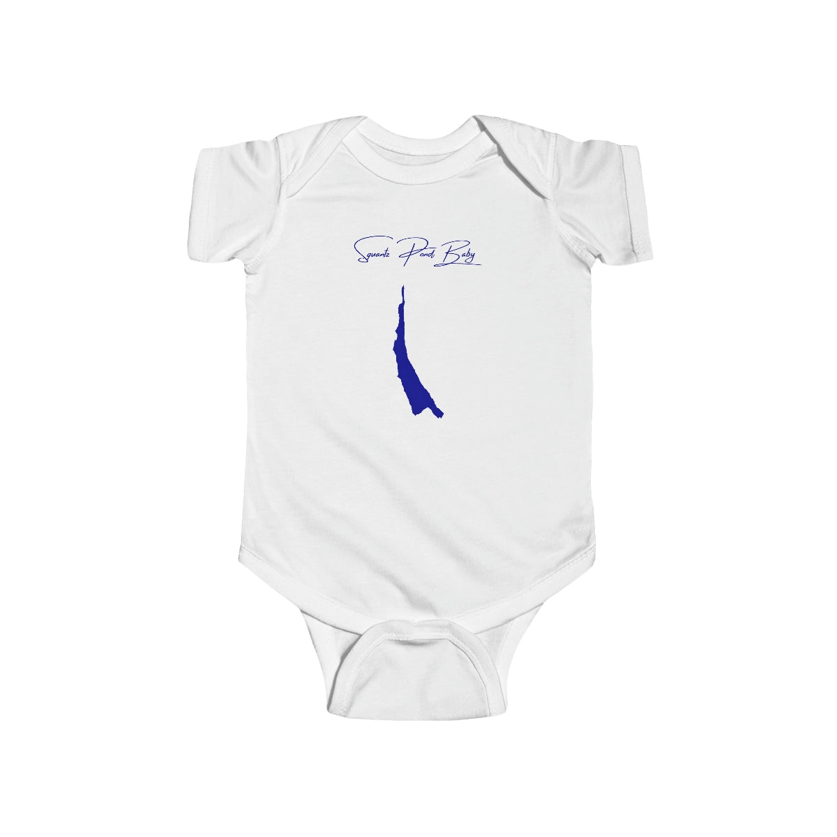 Connecticut  Squantz  Pond  Onesie  front  position  view  from  front  white.webp