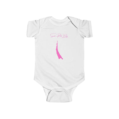 Connecticut  Squantz  Pond  Onesie  front  position  view  from  front  white.webp