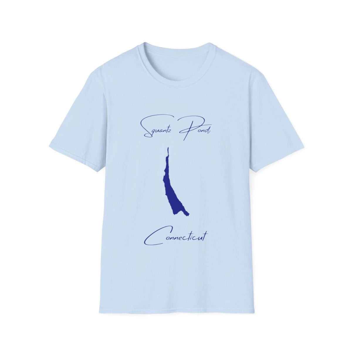 Connecticut  Squantz  Pond  T-shirt  front  position  view  from  front  light  blue.webp