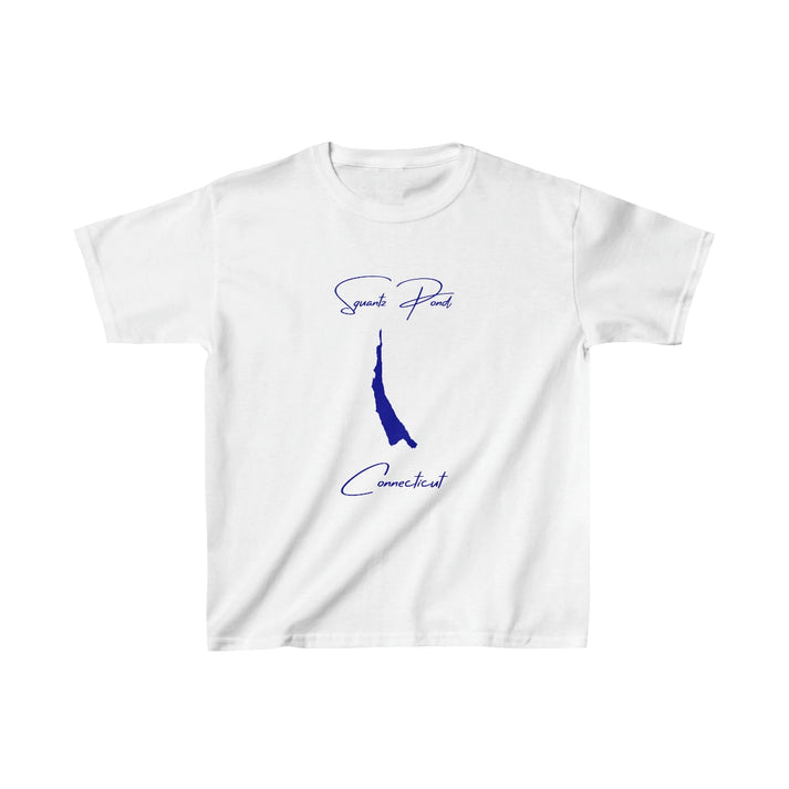 Connecticut  Squantz  Pond  Youth  T-shirt  front  position  view  from  front  white.webp