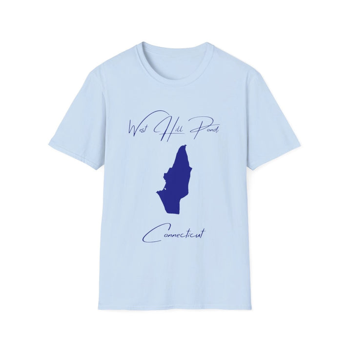 Connecticut  West  Hill  Pond  T-shirt  front  position  view  from  front  light  blue.webp