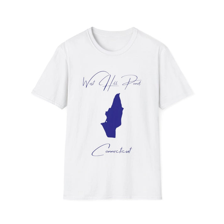 Connecticut  West  Hill  Pond  T-shirt  front  position  view  from  front  white.webp