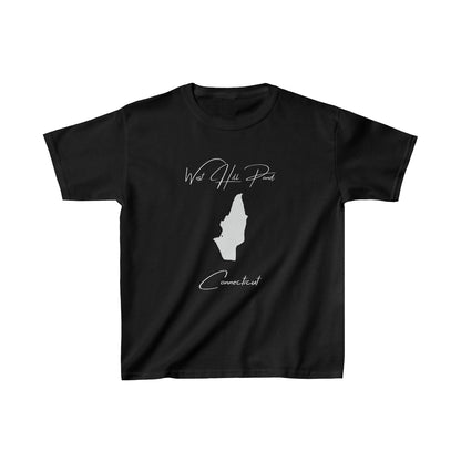 Connecticut  West  Hill  Pond  Youth  T-shirt  front  position  view  from  front  black.webp