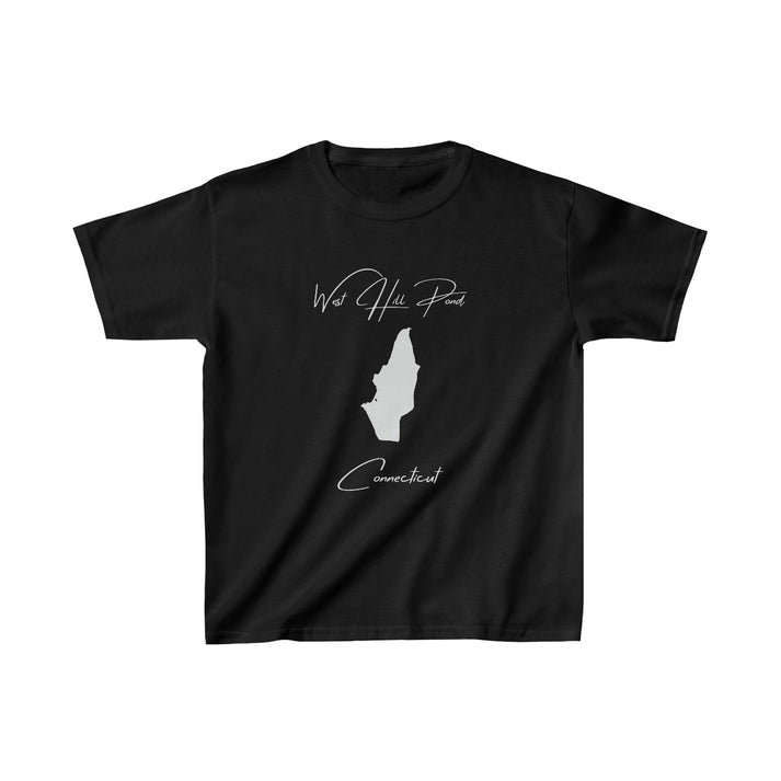 Connecticut  West  Hill  Pond  Youth  T-shirt  front  position  view  from  front  black.webp