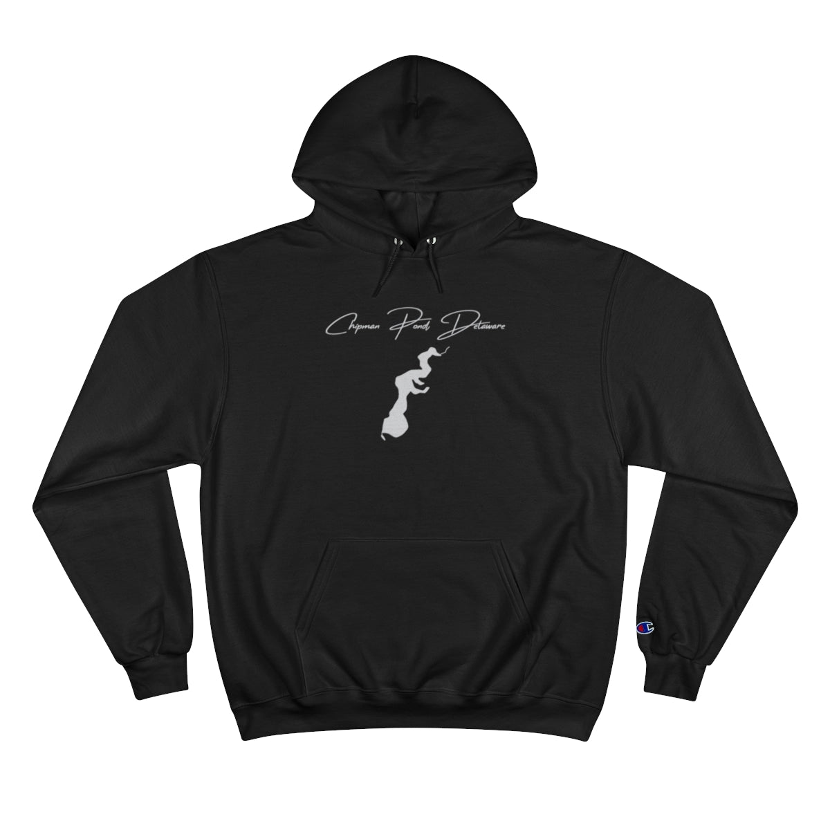 Delaware  Chipman  Pond  Hoodie  front  position  view  from  front  black.webp