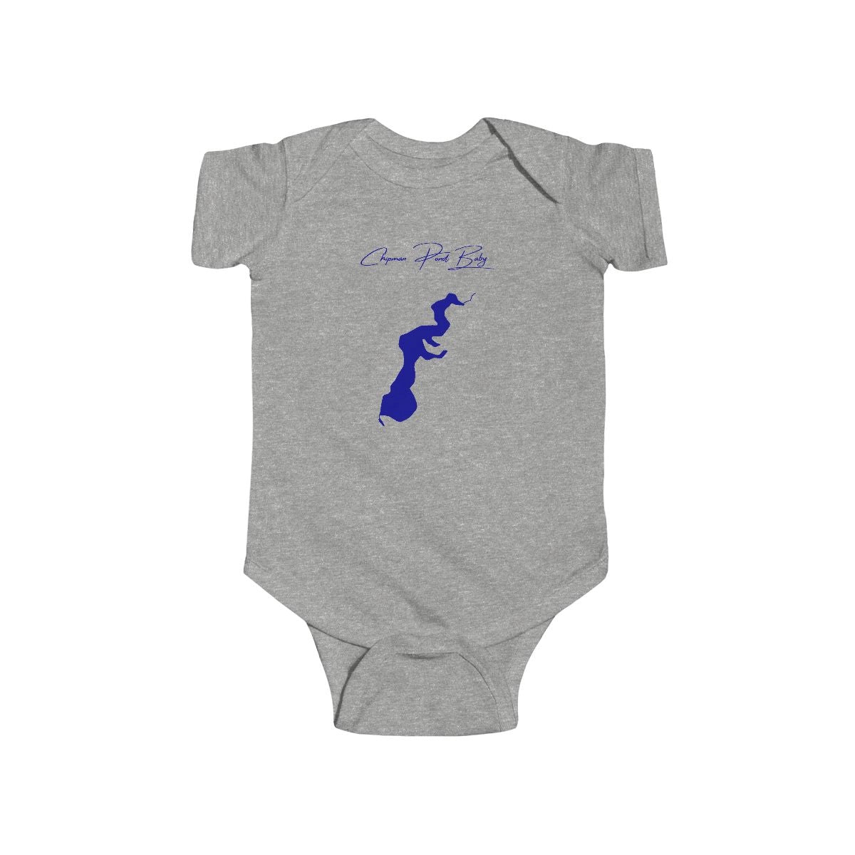Delaware  Chipman  Pond  Onesie  front  position  view  from  front  heather.webp