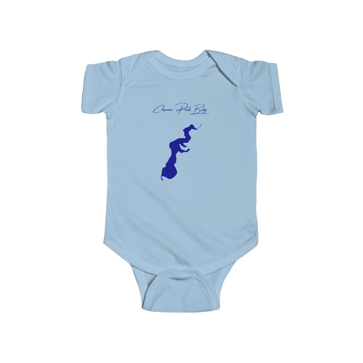 Delaware  Chipman  Pond  Onesie  front  position  view  from  front  light  blue.webp