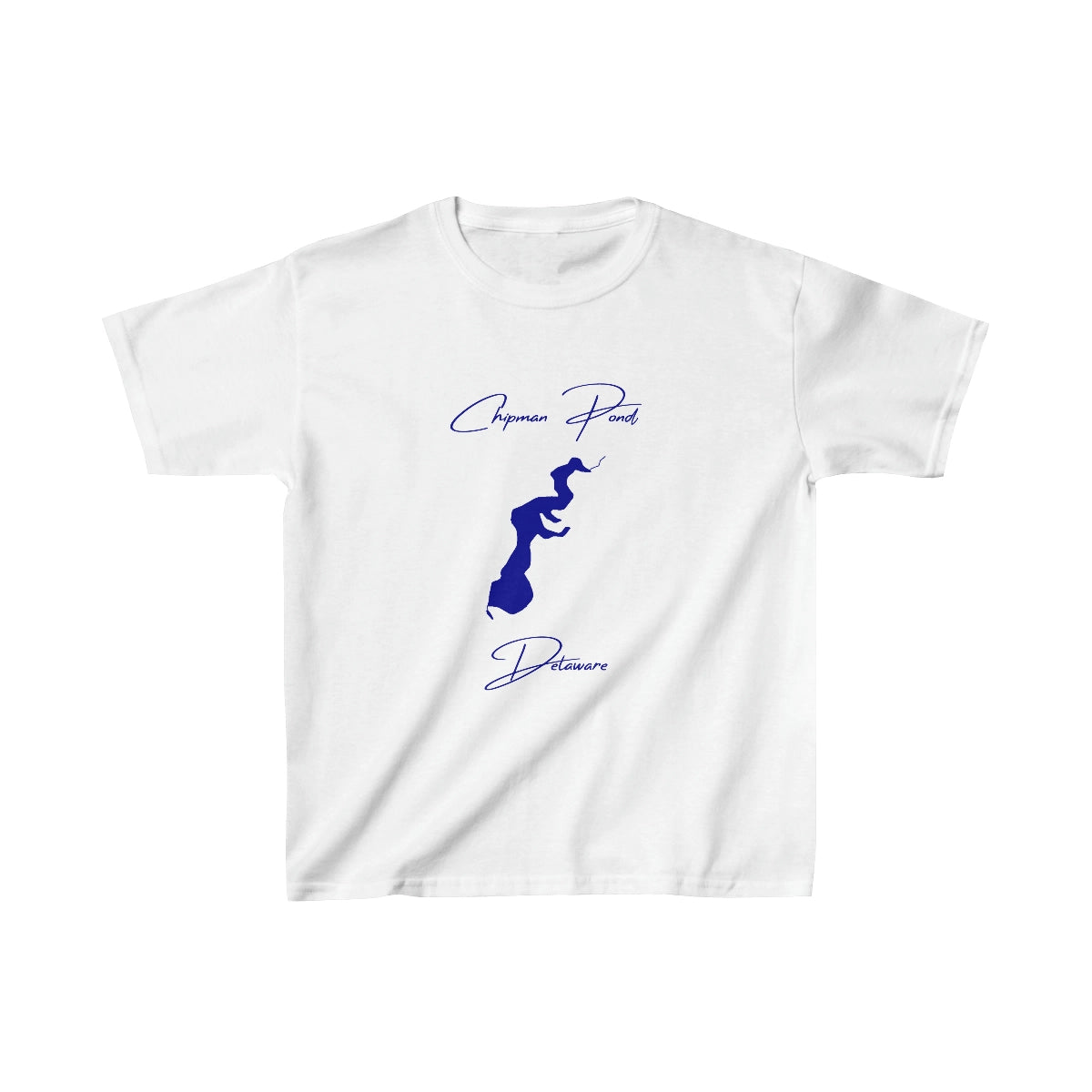 Delaware  Chipman  Pond  Youth  T-shirt  front  position  view  from  front  white.webp