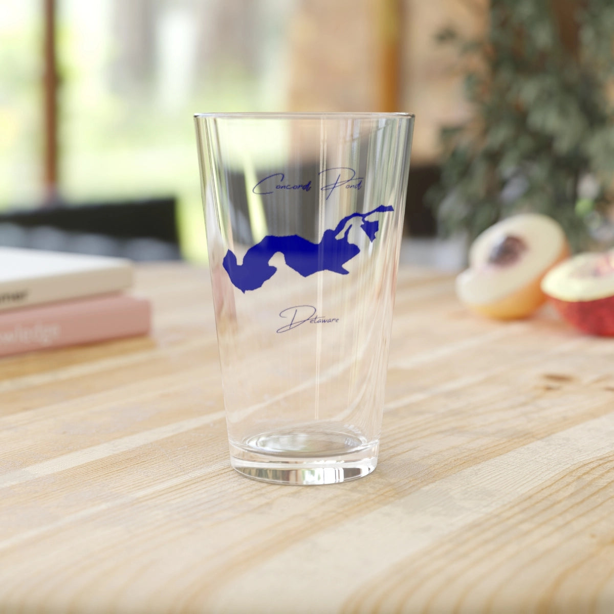 Delaware  Concord  Pond  16oz  Pint  Glass  front  position  view  from  context-2  16oz.webp