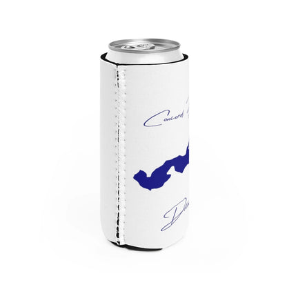 Delaware  Concord  Pond  Slim  Can  Koozie  all  position  view  from  right  white.webp