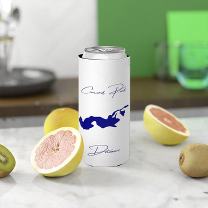 Delaware  Concord  Pond  Slim  Can  Koozie  front  position  view  from  context-2  white.webp