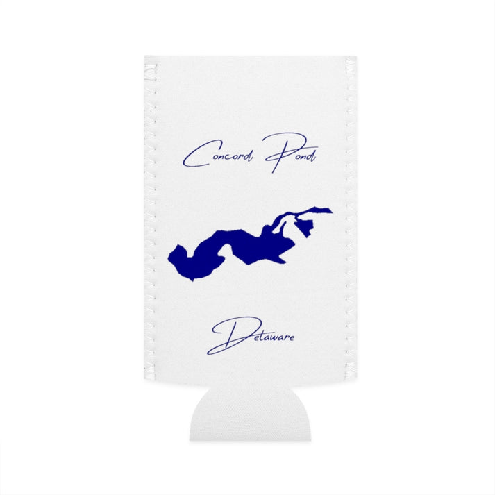 Delaware  Concord  Pond  Slim  Can  Koozie  front  position  view  from  flat-front  white.webp