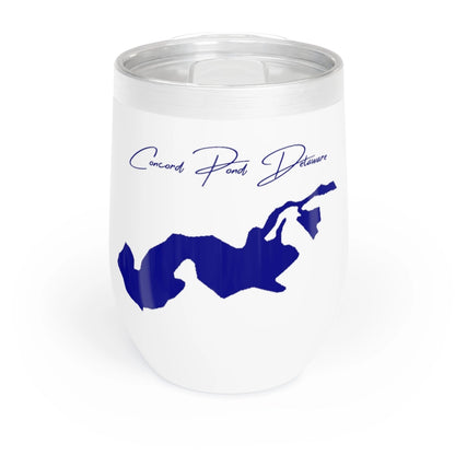 Delaware  Concord  Pond  Wine  Tumbler  front  position  view  from  front  white.webp