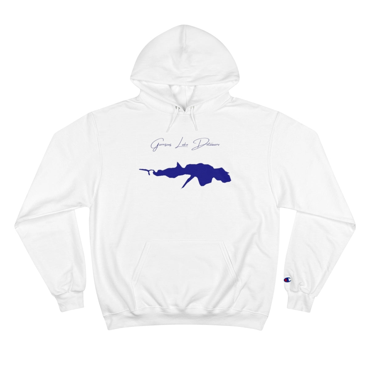 Delaware  Garrisons  Lake  Hoodie  front  position  view  from  front  white.webp