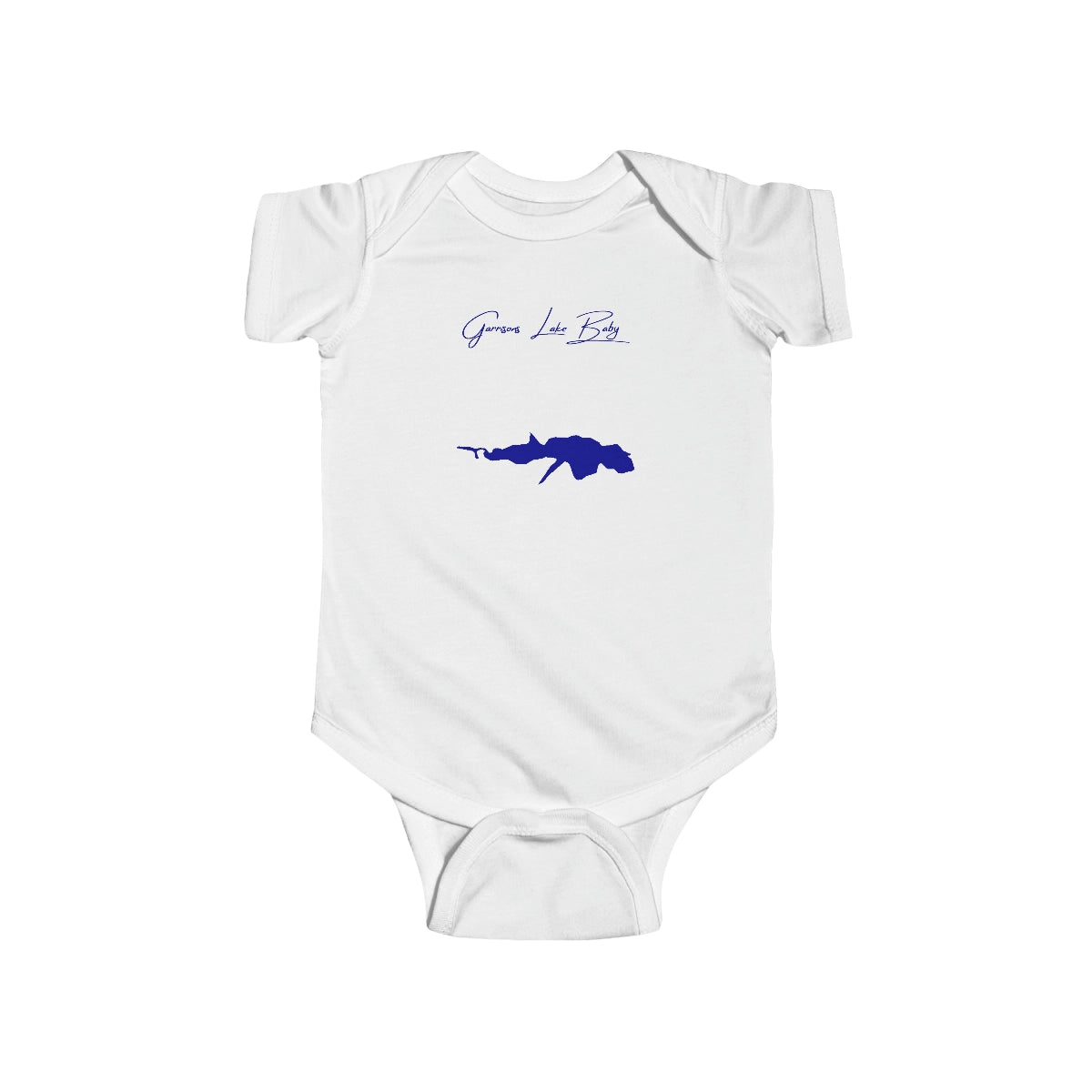 Delaware  Garrisons  Lake  Onesie  front  position  view  from  front  white.webp