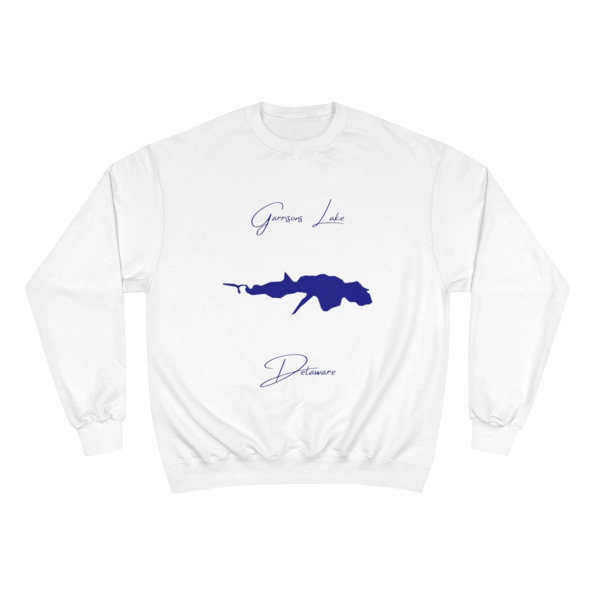Delaware  Garrisons  Lake  Sweatshirt  front  position  view  from  front  white.webp