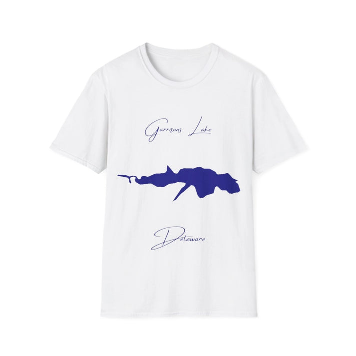 Delaware  Garrisons  Lake  T-shirt  front  position  view  from  front  white.webp