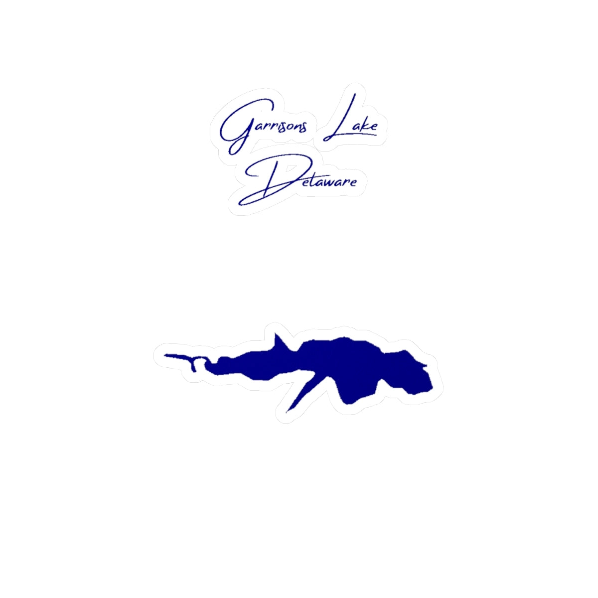 Delaware  Garrisons  Lake  Vinyl  Decal  other  position  view  from  front  4  x  6.webp