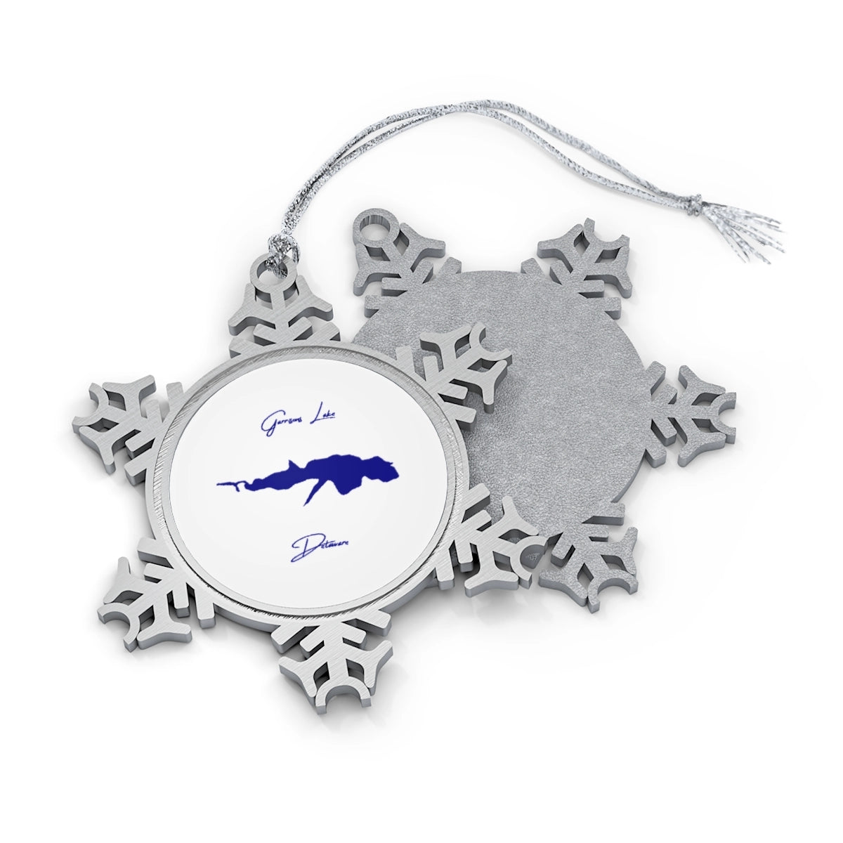 Delaware  Garrisons  Lake  XMAS  Ornament  front  position  view  from  front-and-back  one  size.webp