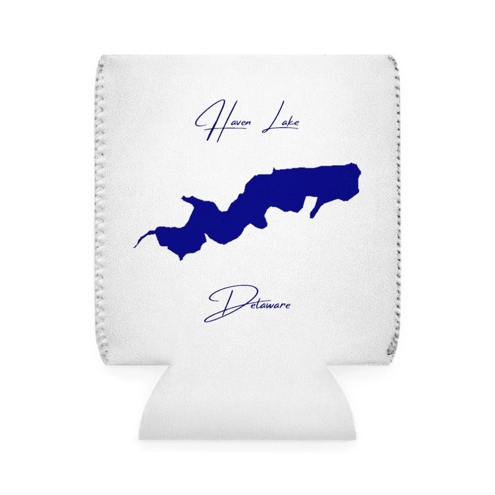 Delaware  Haven  Lake  Can  Koozie  front  position  view  from  front-1  white.webp